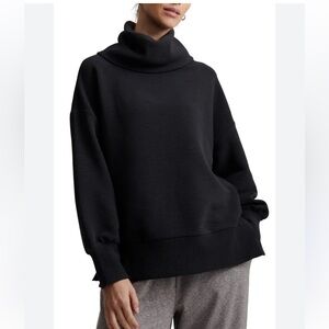Varley Milton Ottoman Rib Sweatshirt Black Small